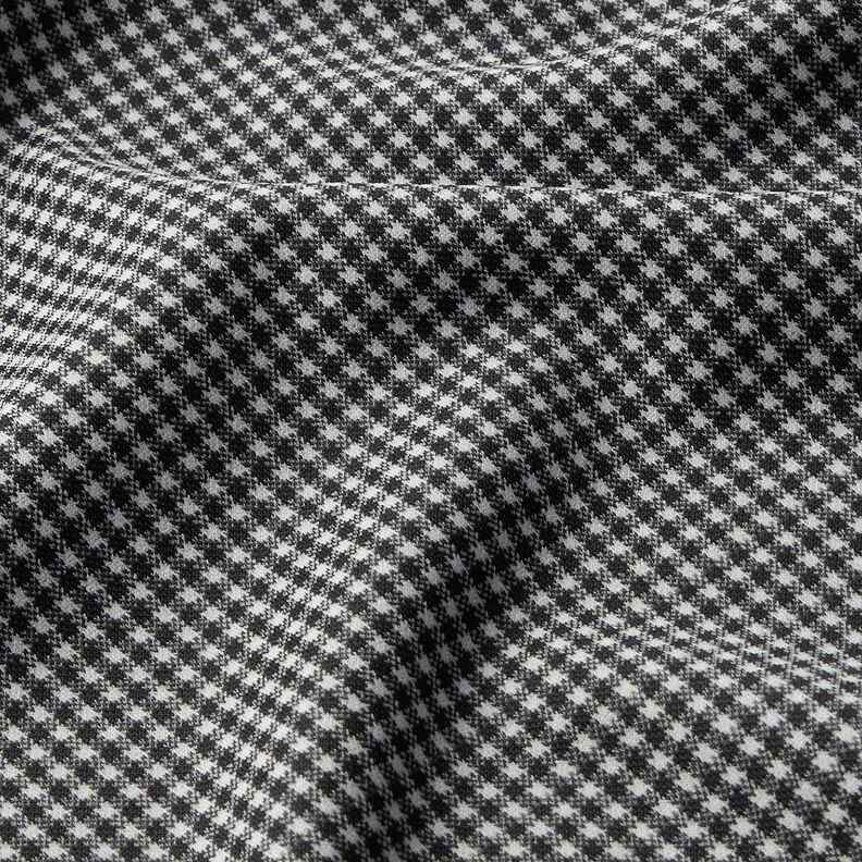 Dzianina żakardowa w małą kratkę pepitkę – czerń/biel, image number 2