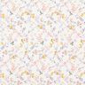 Popelina bawełniana w delikatne kwiaty – biel/liliowy,  thumbnail number 1