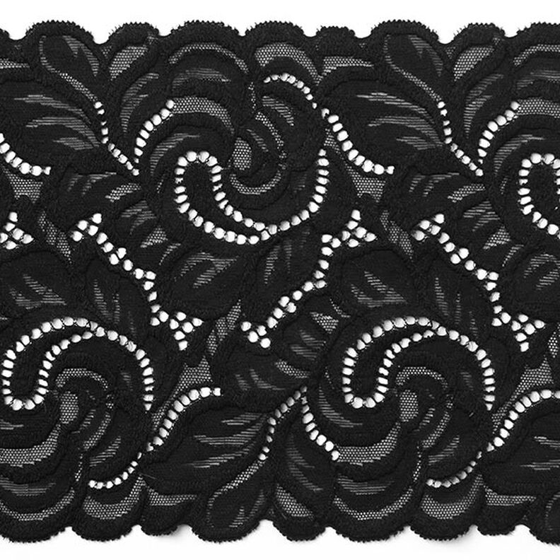 Koronka elastyczna Aphrodite [165 mm] - czarny,  image number 1