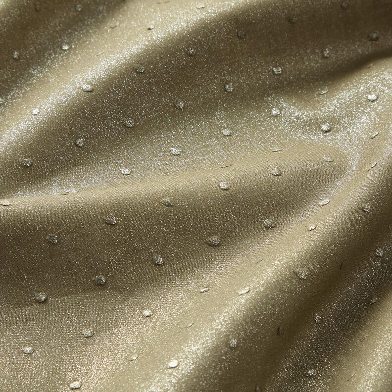 Połyskujący batyst bawełniany dobby – khaki,  image number 2