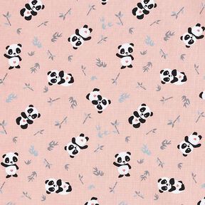 Tkanina bawełniana Kreton przytulanka panda – róż, 