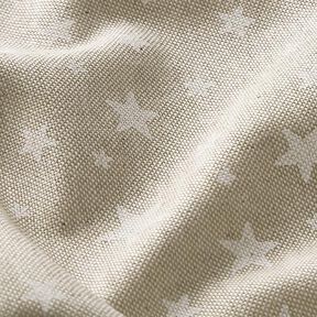 Tkanin dekoracyjna Half panama gwiazdy – naturalny/biel, 