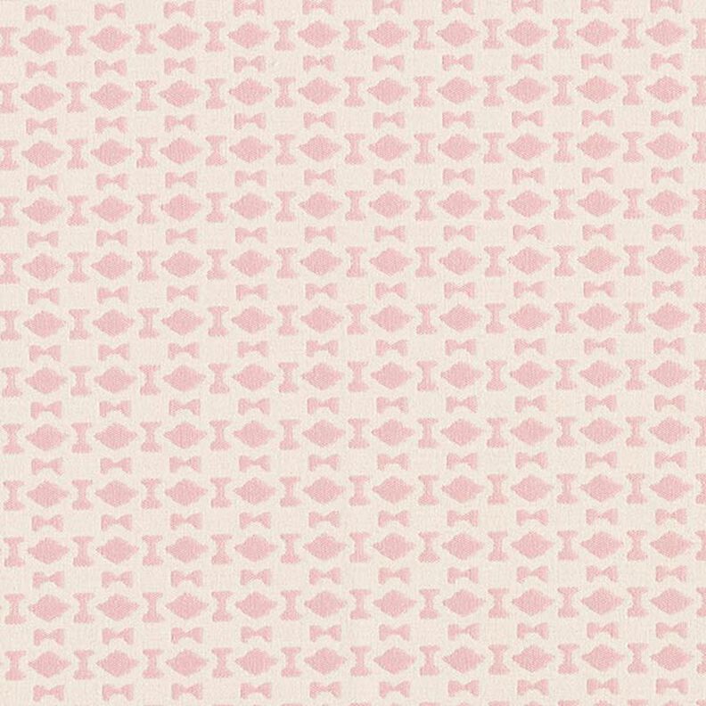 Żakard wzór w romby – róż/mleczna biel,  image number 1