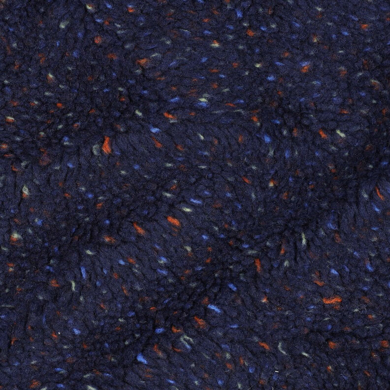 Puszysty plusz Tweed Melanż | Poppy Fabrics – granat, image number 2