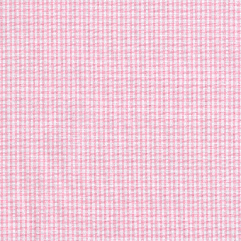 Tkanina bawełniana Kratka Vichy 0,2 cm – róż/biel,  image number 1