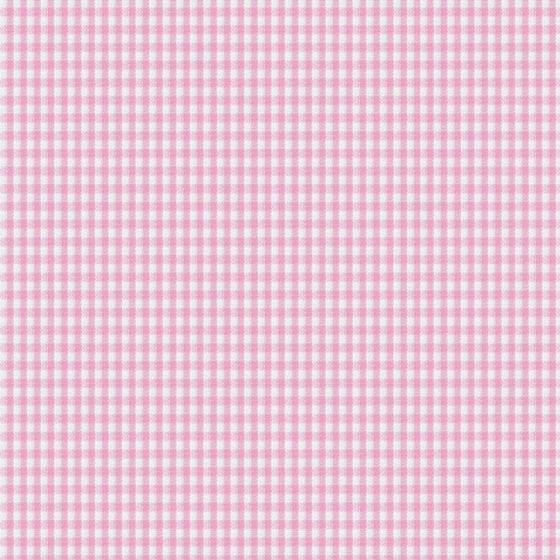 Tkanina bawełniana Kratka Vichy 0,2 cm – róż/biel,  image number 1