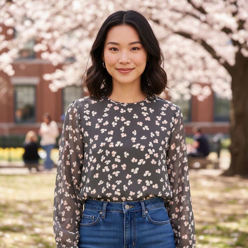 Szyfon w liście &ndash; czerń/biel,  image number 6