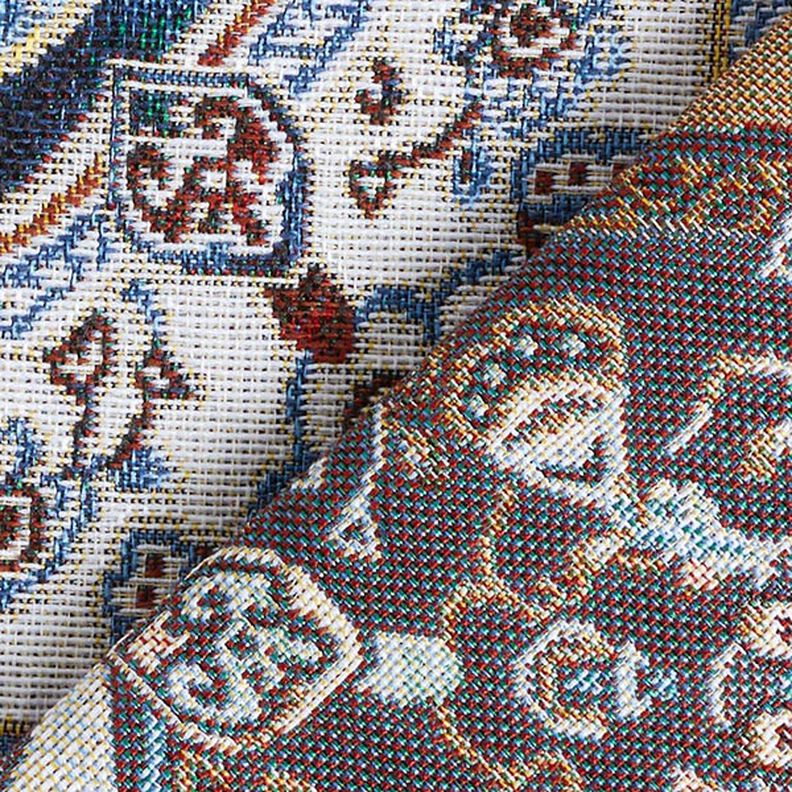 Tkanin dekoracyjna Gobelin orientalna mandala – błękit/kość słoniowa,  image number 4