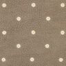 Puszysty plusz haftowane kwiatuszki | Poppy Fabrics – ciemny szarobrązowy,  thumbnail number 1