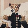 Panel Gobelin pies – ciemny beż/czerń,  thumbnail number 1