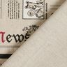 Tkanin dekoracyjna Half panama gazeta międzynarodowa – naturalny/czerń,  thumbnail number 4