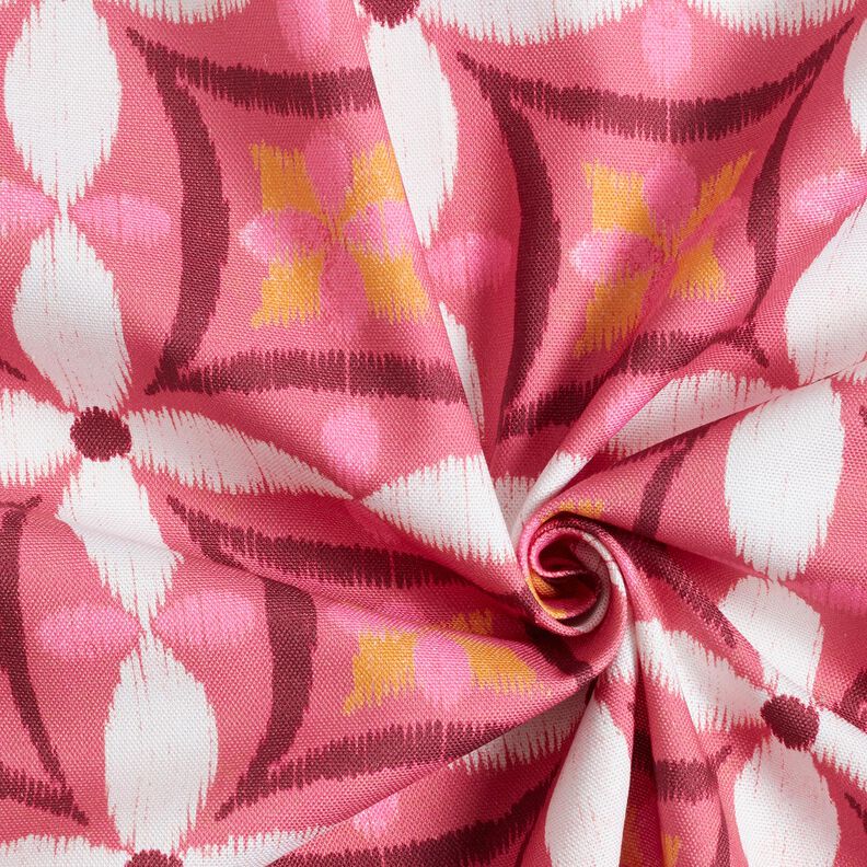 Tkanin dekoracyjna Płótno wygląd dużego haftu – pink/kość słoniowa, image number 3