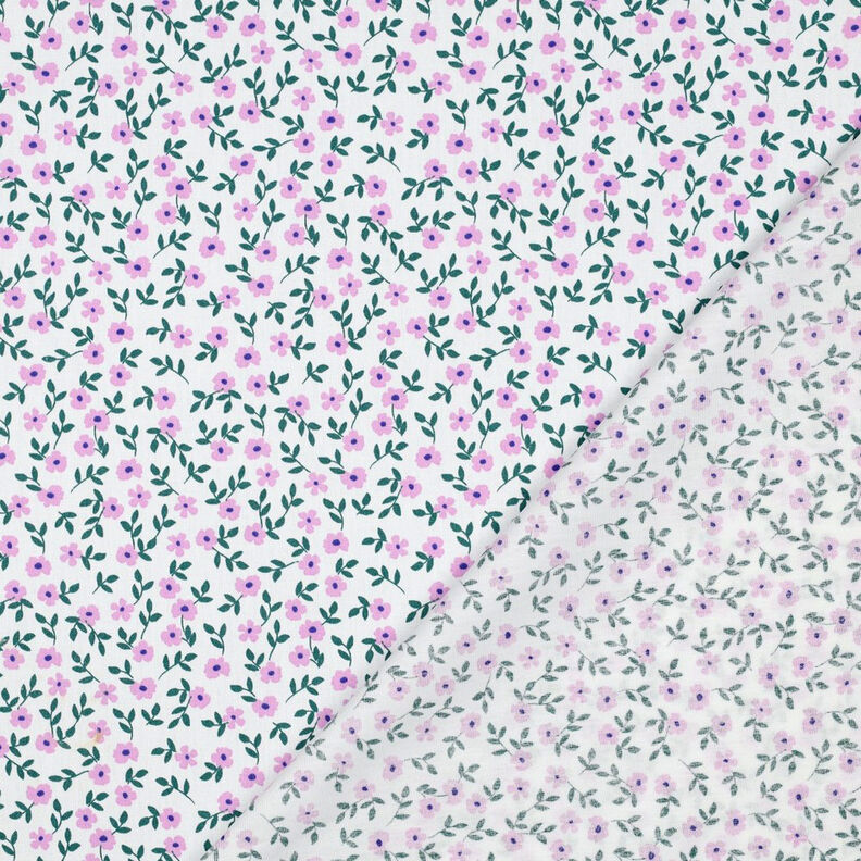 GOTS Popelina bawełniana drobne kwiatuszki | Poppy Fabrics – biel/róż,  image number 4