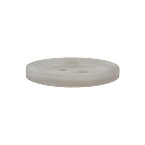 Guzik plastikowy z 2 dziurkami Basic - jasnoszary, 