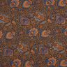 Tkanina koszulowa kwiaty retro i wzór paisley – ciemnogranatowy/karmelka,  thumbnail number 1