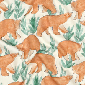 Dzianina dresowa pętelkowa French Terry akwarelowe niedźwiedzie nadruk cyfrowy | Poppy Fabrics –, 
