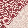Dzianina dresowa drapana niebielona kwiaty | Poppy Fabrics – krem/jagodowy,  thumbnail number 4
