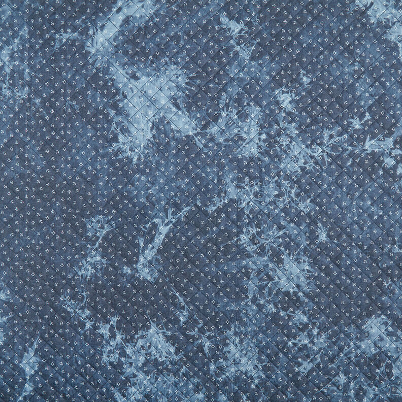 Tkanina pikowana chambray, batik w kotwice – dżins,  image number 1
