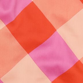Satyna bawełniana Large Gingham – koral/jasny róż, 