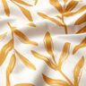 Tkanin dekoracyjna Half panama minimalistyczne liście – musztarda/naturalny,  thumbnail number 2