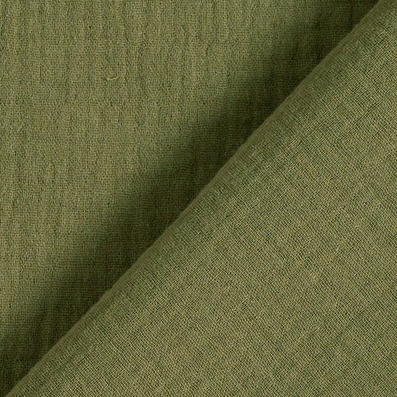Muślin / Tkanina double crinkle – oliwka, image number 4