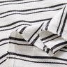 Tkanina na bluzki krepa w nieregularne paski – biel/czerń,  thumbnail number 3