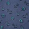Flanela bawełniana łobuzerskie dinozaury | Poppy Fabrics – dżins/szmaragdowy,  thumbnail number 1