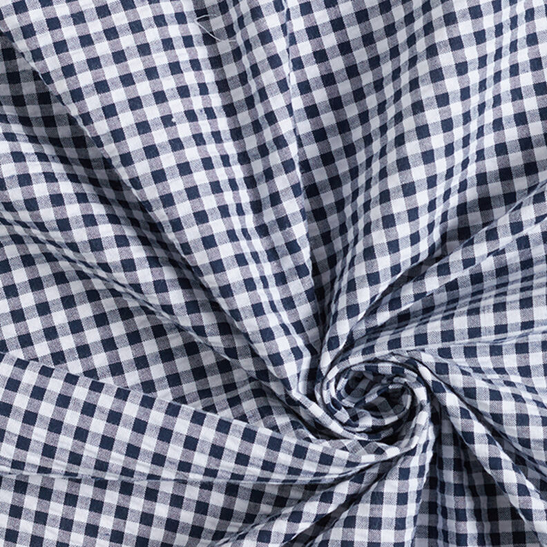 Kora Mieszanka z bawełną kratka Vichy – granat, image number 3