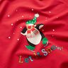 Panel Dzianina dresowa pętelkowa French Terry pingwin w śniegu – czerwień,  thumbnail number 8