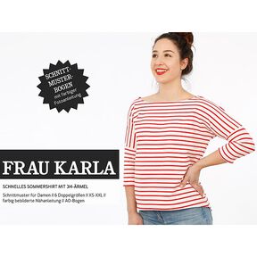 FRAU KARLA – letnia bluzka z rękawem 3/4, Studio Schnittreif | XS - XXL, 