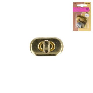 Zapięcie przekręcane [ 2,1 x 3,7 cm ] – złoto metaliczny, 