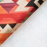 Tkanin dekoracyjna Half panama abstrakcyjny nadruk etno  – jasnobeżowy/szmaragdowy,  thumbnail number 4