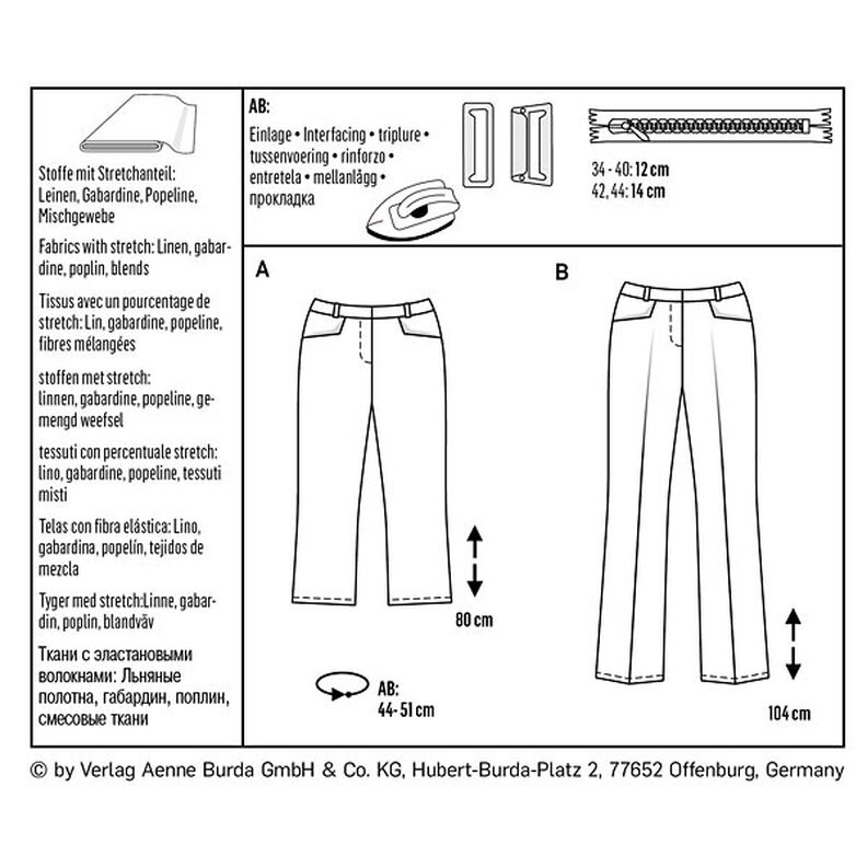 Spodnie | Spodnie 7/8, Burda 6432 | 34 - 46,  image number 6