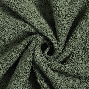 Tkanina frotte – ciemna oliwka, 