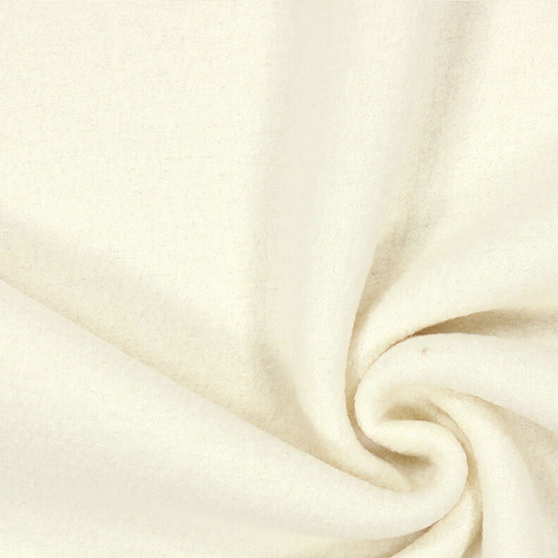 Wełniany loden spilśniany – mleczna biel,  image number 1