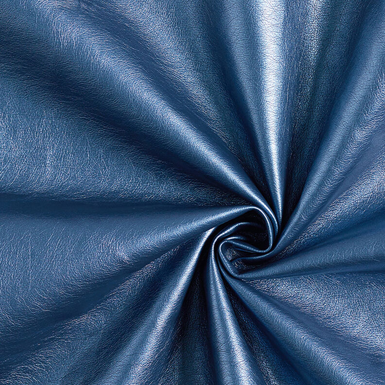 Sztuczna skóra Metaliczny połysk – błękit,  image number 1