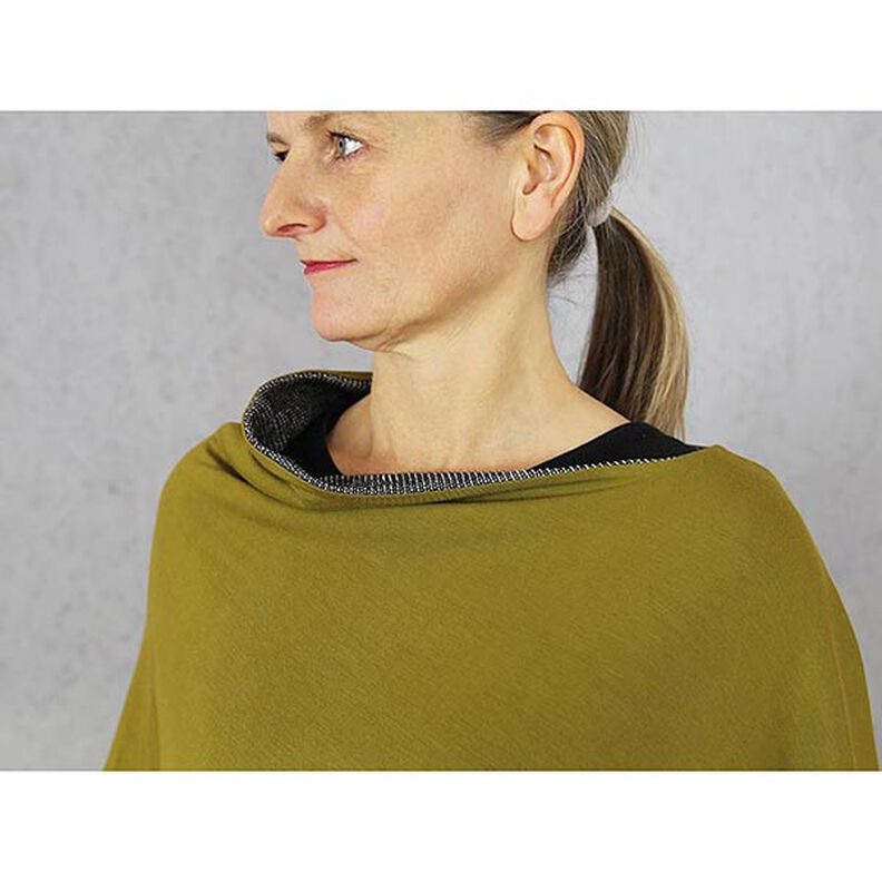KOBIETA PENNY asymetryczne dwustronne poncho | Studio Przycięcie na wymiar | Jeden Rozmiar,  image number 6