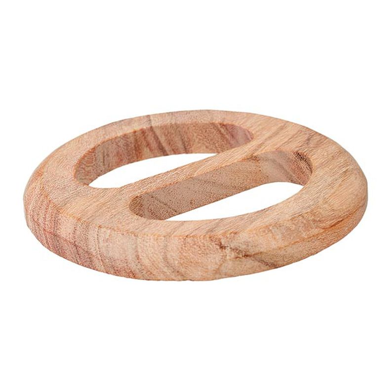 Klamra drewniana okrągła  – beż,  image number 2