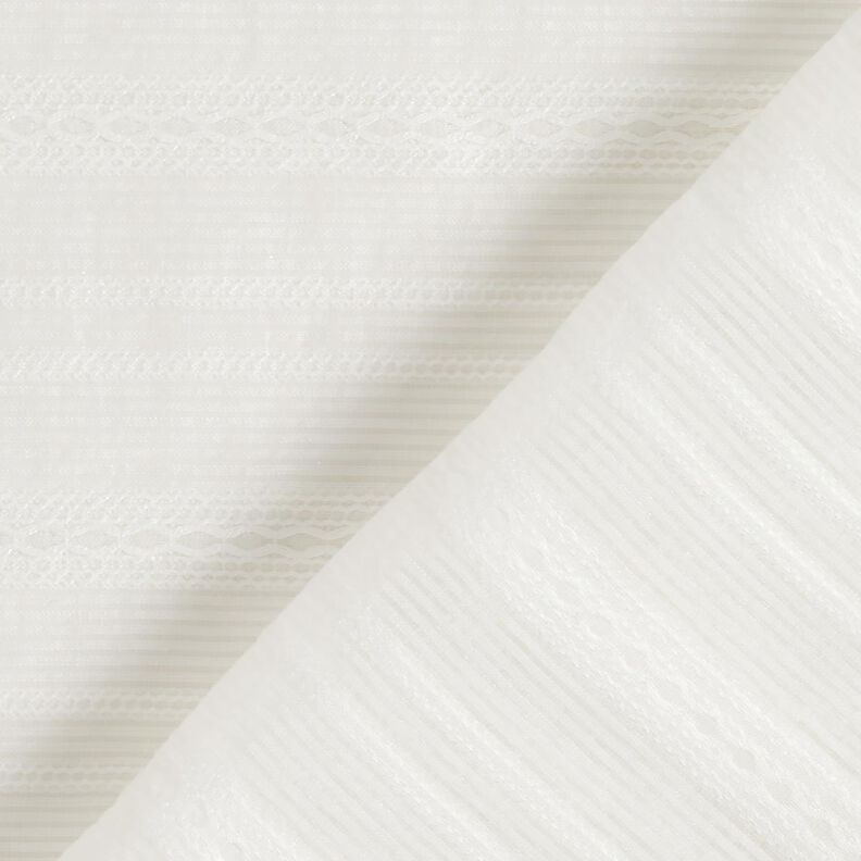 Lekka tkanina na bluzki w prześwitujące paski – biel,  image number 4