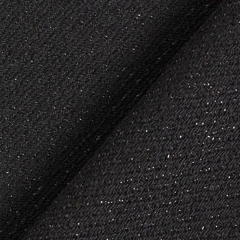 Tkanina kostiumowa o błyszczącej strukturze ukośnej – czerń,  image number 3