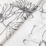 Mieszanka z wiskozą z metalicznym połyskiem i rysunkiem kwiatów – biel/czerń,  thumbnail number 5