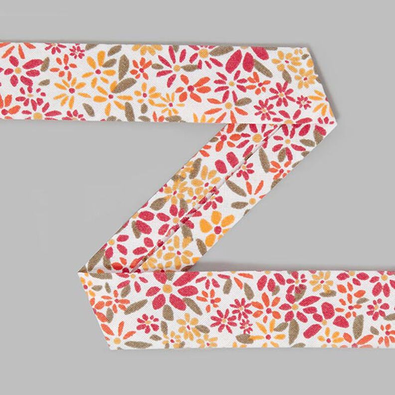 Taśma skośna Fleur (19 mm) 4 – czerwień,  image number 1