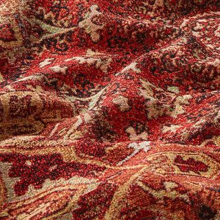 Tkanin dekoracyjna Gobelin tkany dywan – terakota/ognista czerwień, 