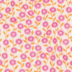 Popelina bawełniana letnie kwiatki | Poppy Fabrics – róż/krem, 