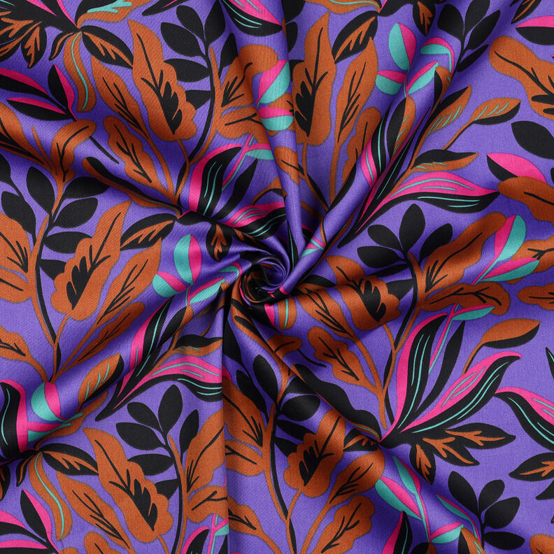 Satyna bawełniana Lush Leaves | Nerida Hansen – lilia/brąz,  image number 3
