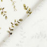 Dżersej bawełniany gałązki eukaliptusa nadruk cyfrowy  – mleczna biel,  thumbnail number 4
