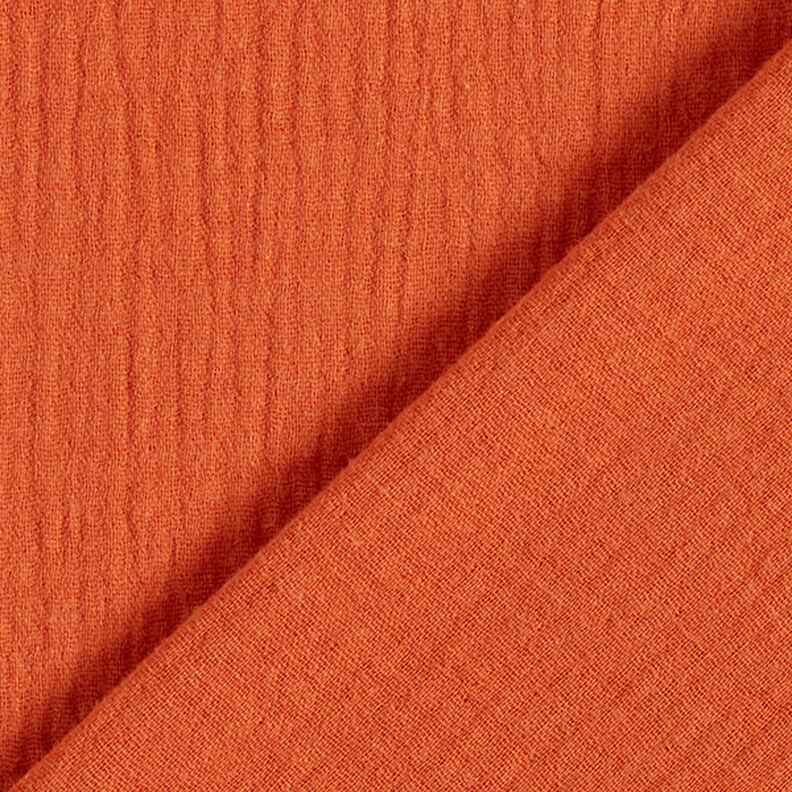 Muślin / Tkanina double crinkle – terakota,  image number 4