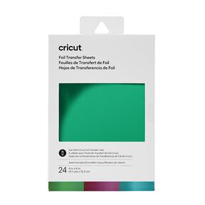 Cricut Folie transferowe Jewel [ 10,1 x 15,2 cm | 24 sztuk ], 