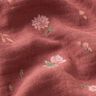 Muślin / Tkanina double crinkle delikatne kwiatuszki | by Poppy – burgund,  thumbnail number 2