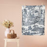 Tkanina dekoracyjna half panama Toile de Jour – granat/mleczna biel,  thumbnail number 6